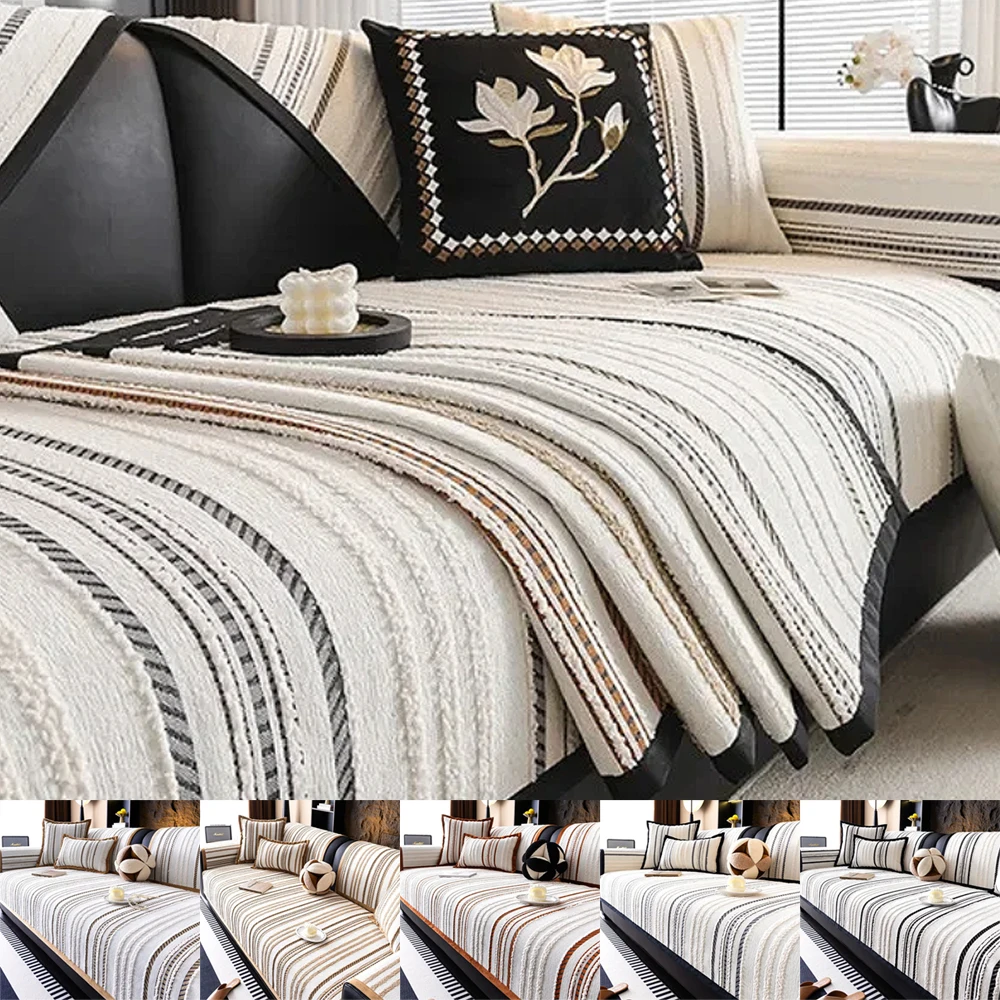 Nordic Stripes Chenille Striped Sofa Cover Anti-slip Combination Sofa Cushion for Living Room Covers Furniture Protection Towel
Nordic Stripes Chenille Striped Sofa Cover Anti-slip Combination Sofa Cushion for Living Room Covers Furniture Protection Towel