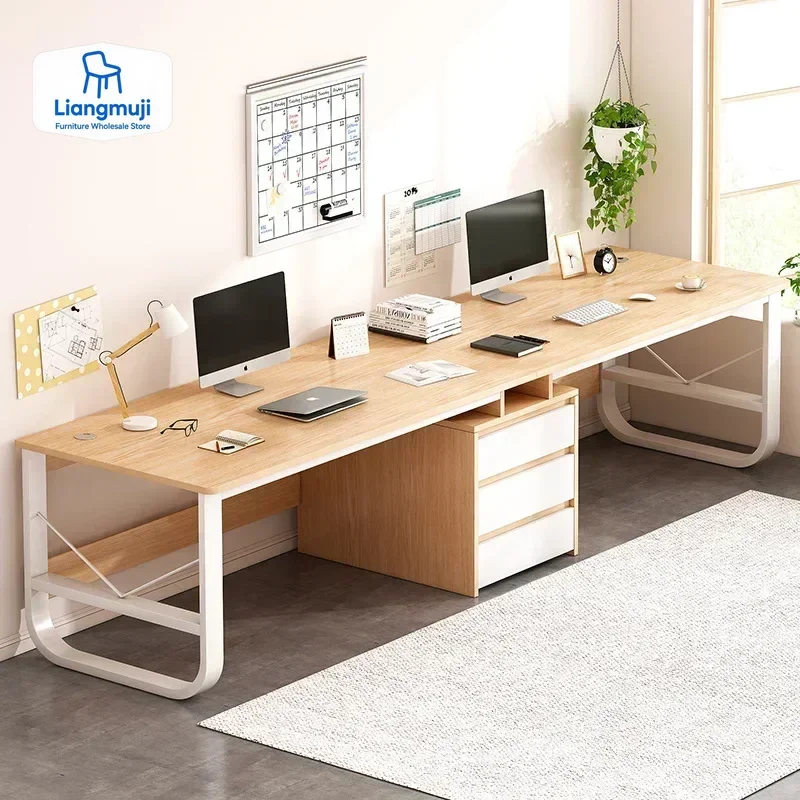 78 Inch Extra Long Desk, Double Desk with 2 Drawers, Two Person Desk Long Computer Desk with Storage Shelves, Writing Table
78 Inch Extra Long Desk, Double Desk with 2 Drawers, Two Person Desk Long Computer Desk with Storage Shelves, Writing Table