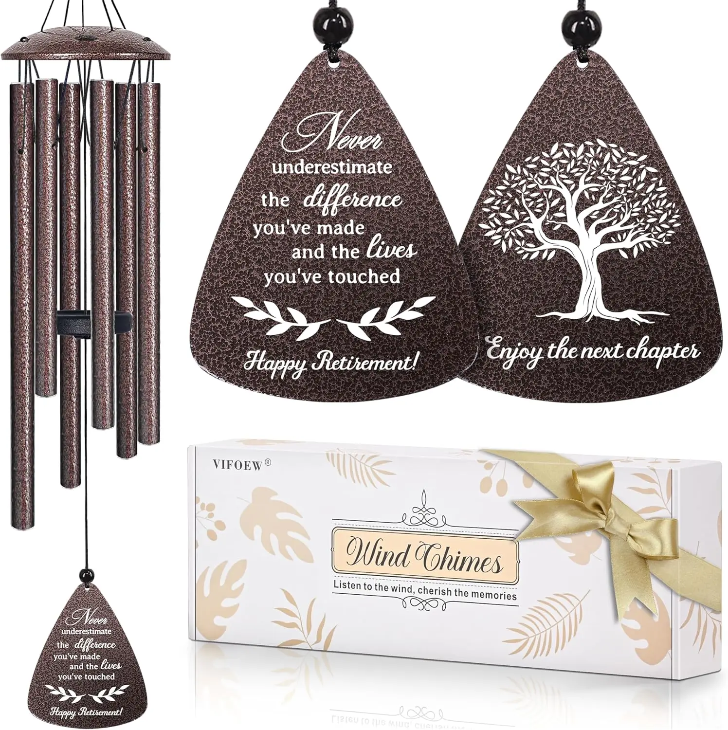 32" Wind Chimes for Retirement Gift for Women Men, Happy Retirement Gifts for Coworker Colleague Boss Teachers Nurses Friends
32" Wind Chimes for Retirement Gift for Women Men, Happy Retirement Gifts for Coworker Colleague Boss Teachers Nurses Friends