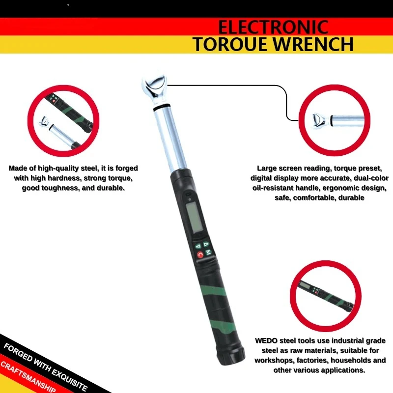 WEDO GS Certificate Chrome Vanadium Steel Electronic Torque Wrench
WEDO GS Certificate Chrome Vanadium Steel Electronic Torque Wrench