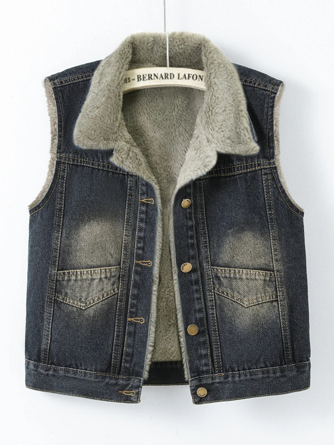 Модный джинсовый жилет на флисовой подкладке, теплый, укороченный, из хлопка, для женщин, осень-зима, большие размеры, утягивающий эффект
Модный джинсовый жилет на флисовой подкладке, теплый, укороченный, из хлопка, для женщин, осень-зима, большие размеры, утягивающий эффект