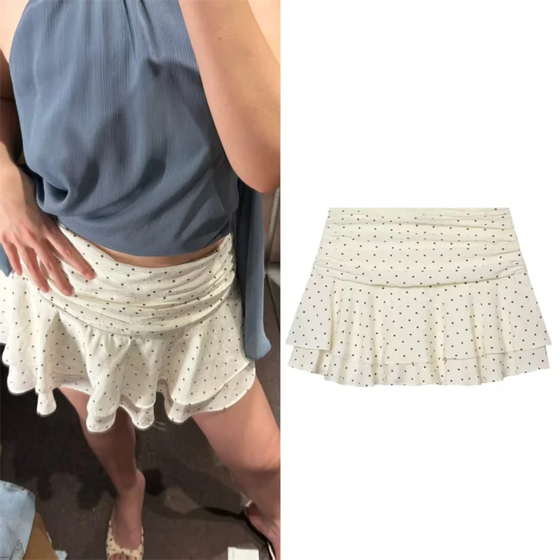 Women's Skirt-Pants 2026 Summer New Style Beige Polka Dot Layered Decorative Skirt-Pants Beach Vacation Fashionable and Stylish
Women's Skirt-Pants 2026 Summer New Style Beige Polka Dot Layered Decorative Skirt-Pants Beach Vacation Fashionable and Stylish