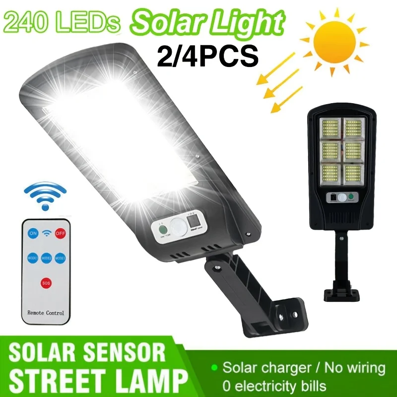 2/4pcs Solar Wall Lights Outdoor, Waterproof High LM Led Flood Light Motion Sensor With Remote Control, 2400mAh 3 Modes Solar Street Light Outdoor, 180° Wide-Angle Garden Lighting For Yard, Garden, Path, Parking Lot
2/4pcs Solar Wall Lights Outdoor, Waterproof High LM Led Flood Light Motion Sensor With Remote Control, 2400mAh 3 Modes Solar Street Light Outdoor, 180° Wide-Angle Garden Lighting For Yard, Garden, Path, Parking Lot