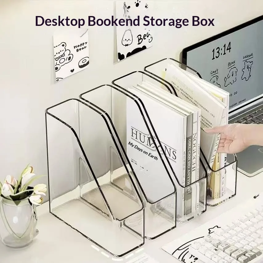 Transparent desktop file organizer, bookshelf, book stand, table shelf, office acrylic A4 paper sorting box
Transparent desktop file organizer, bookshelf, book stand, table shelf, office acrylic A4 paper sorting box