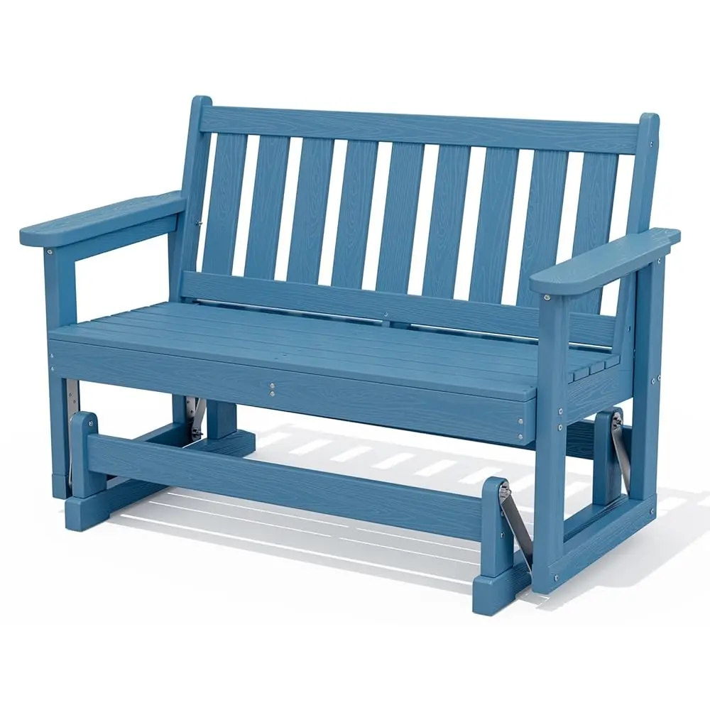 2 Person Patio Glider Rochair, Hdpe Material Weather-Resistant Swinging Bench For Outdoor Porch Garden, Navy
2 Person Patio Glider Rochair, Hdpe Material Weather-Resistant Swinging Bench For Outdoor Porch Garden, Navy
