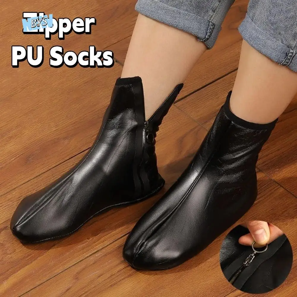 Fashion Anti-slip Zipper PU Foot Warmers Windproof Warm Winter PU Floor Socks Thicken Solid Color Thick Mid-calf Socks Women Men
Fashion Anti-slip Zipper PU Foot Warmers Windproof Warm Winter PU Floor Socks Thicken Solid Color Thick Mid-calf Socks Women Men