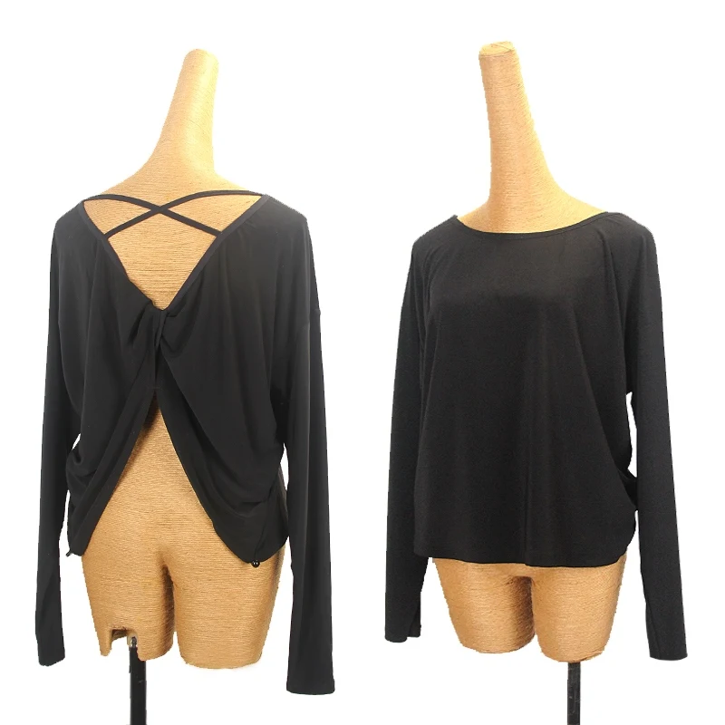Loose Latin Dance Tops Black Long Sleeves Practice Clothes Women Adult Latin Dance Wear Rumba Samba Dance Training Tops DNV21663
Loose Latin Dance Tops Black Long Sleeves Practice Clothes Women Adult Latin Dance Wear Rumba Samba Dance Training Tops DNV21663