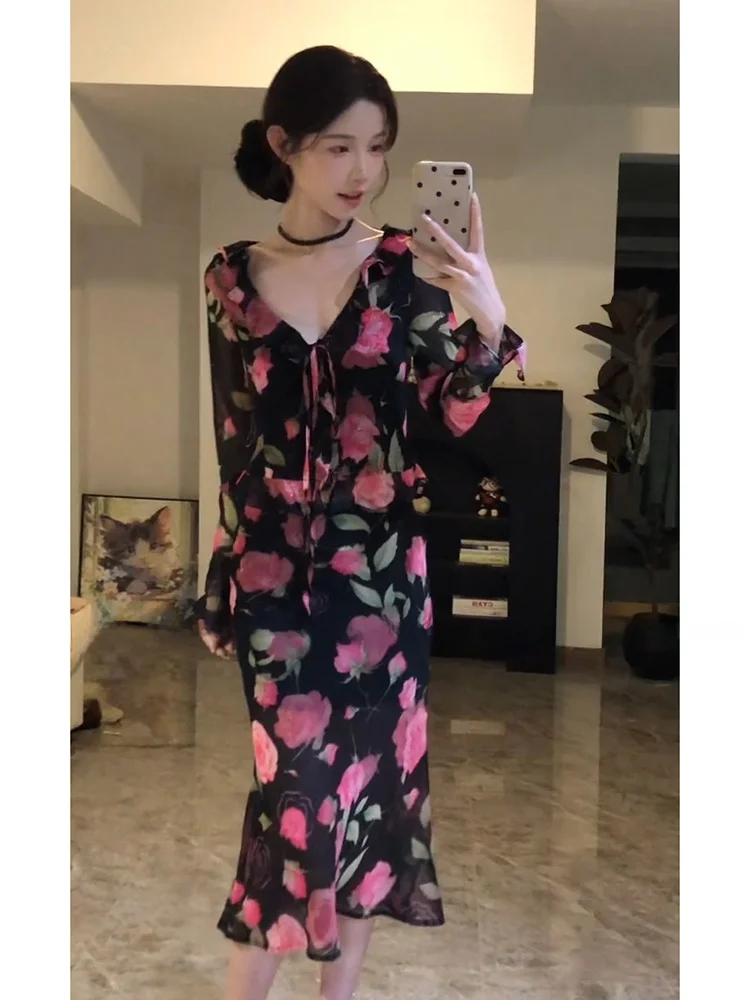Uomosi STAZF7 plus Size Women's Summer Vintage Print Fish Tail Skirt Set with Belt V-Neck Long Sleeve High Waist Fashion Ense...
Uomosi STAZF7 plus Size Women's Summer Vintage Print Fish Tail Skirt Set with Belt V-Neck Long Sleeve High Waist Fashion Ense...