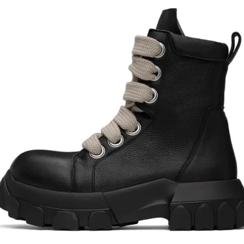 High Quality Gothic Oversized Thick Rope Lace Up Platform Boots Women Men Side Zipper Chunky Lug Sole Motorcycle Ankle Booties
High Quality Gothic Oversized Thick Rope Lace Up Platform Boots Women Men Side Zipper Chunky Lug Sole Motorcycle Ankle Booties