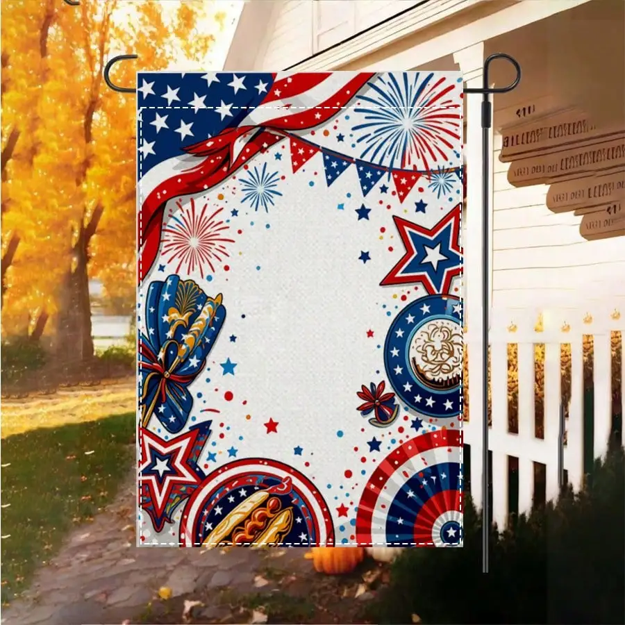 1pcPatriotic American Garden Flag with Stars, Stripes and Fireworks Design, Outdoor Yard Decor for 4th of July Summer Holiday, Home Lawn Seasonal
1pcPatriotic American Garden Flag with Stars, Stripes and Fireworks Design, Outdoor Yard Decor for 4th of July Summer Holiday, Home Lawn Seasonal