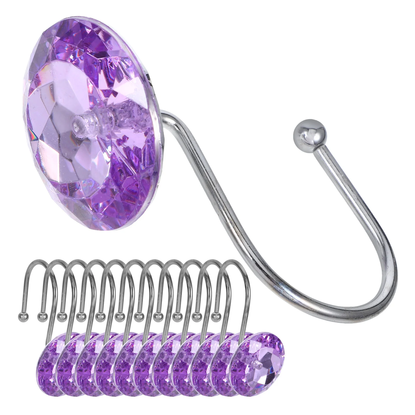 12Pcs Shower Curtain Hook Acrylic Metal Hanging Rings Thick Sturdy Smooth Glide Bathroom Curtain Hangers Decorative Shower Rod
12Pcs Shower Curtain Hook Acrylic Metal Hanging Rings Thick Sturdy Smooth Glide Bathroom Curtain Hangers Decorative Shower Rod