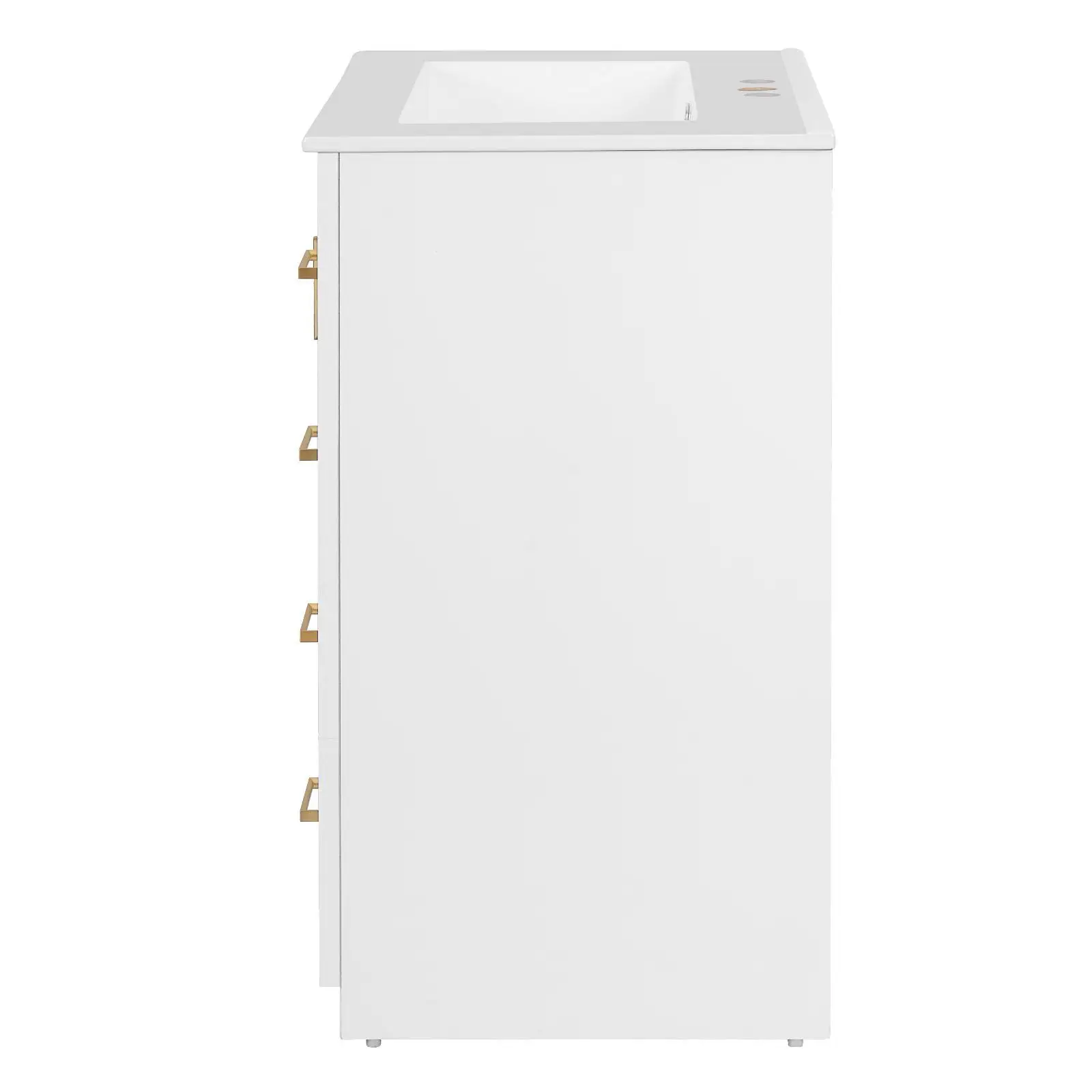 White Single Sink Bathroom Vanity Cabinet with Drawers Space-saving Ceramic Basin for Small Bathroom Renovation
White Single Sink Bathroom Vanity Cabinet with Drawers Space-saving Ceramic Basin for Small Bathroom Renovation