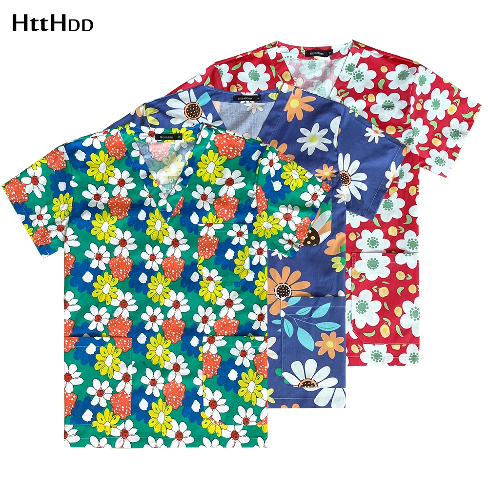 Print Scrub Tops Nurse Work T-Shirts Medical Uniform Scrub Blouse Nurse Uniform Hospital Workers Uniform Short Sleeve V-Neck Top
Print Scrub Tops Nurse Work T-Shirts Medical Uniform Scrub Blouse Nurse Uniform Hospital Workers Uniform Short Sleeve V-Neck Top