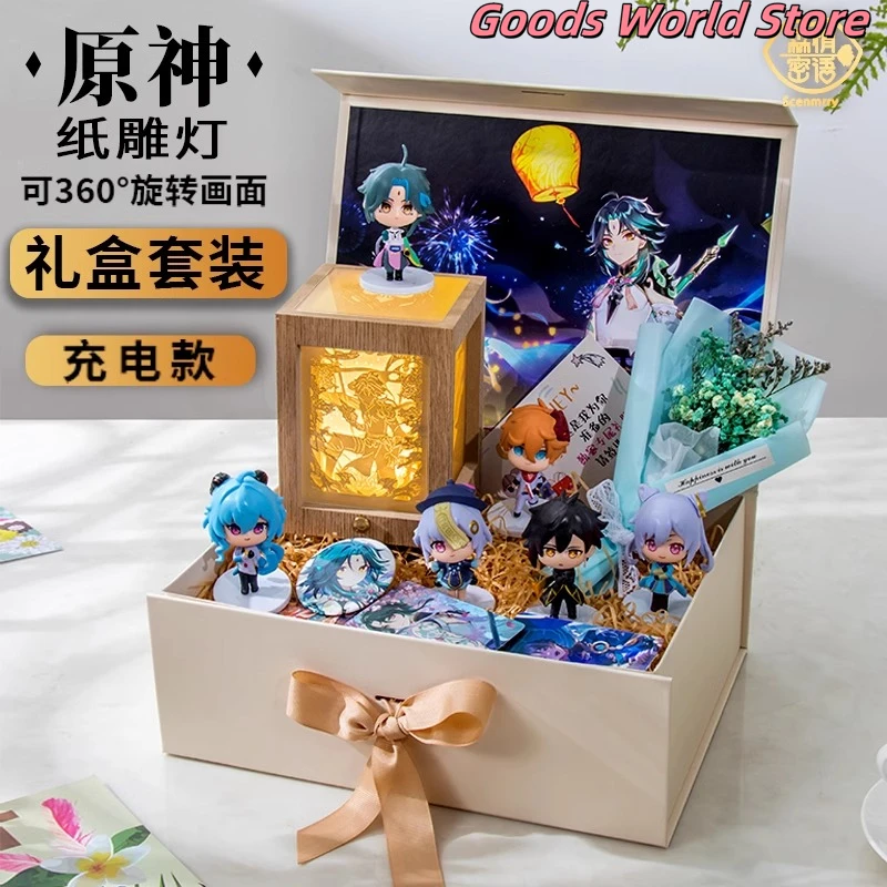 Mihoyo Genshin Impact Figure Furina Zhongli Wanderer Ayaka Ayato Kazuha Paper carved lamp Cosplay Anime Costume ornament Gifts
Mihoyo Genshin Impact Figure Furina Zhongli Wanderer Ayaka Ayato Kazuha Paper carved lamp Cosplay Anime Costume ornament Gifts 
