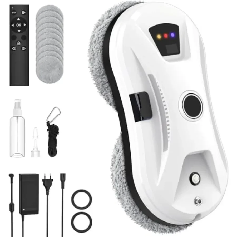 Window Cleaning Robot, Window Cleaner Robot Auto Spray, Automatic Cleaning with Intelligent Path Planning, 5600Pa Suction Power
Window Cleaning Robot, Window Cleaner Robot Auto Spray, Automatic Cleaning with Intelligent Path Planning, 5600Pa Suction Power