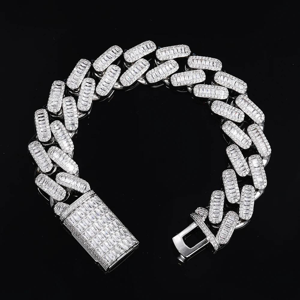 Iced Out 20mm Cuban Link Bracelet 5A+ Cubic Zirconia Baguettecz Cut Full Paved Hip Hop Chain For Men Luxury Jewelry Gift Rapper
Iced Out 20mm Cuban Link Bracelet 5A+ Cubic Zirconia Baguettecz Cut Full Paved Hip Hop Chain For Men Luxury Jewelry Gift Rapper