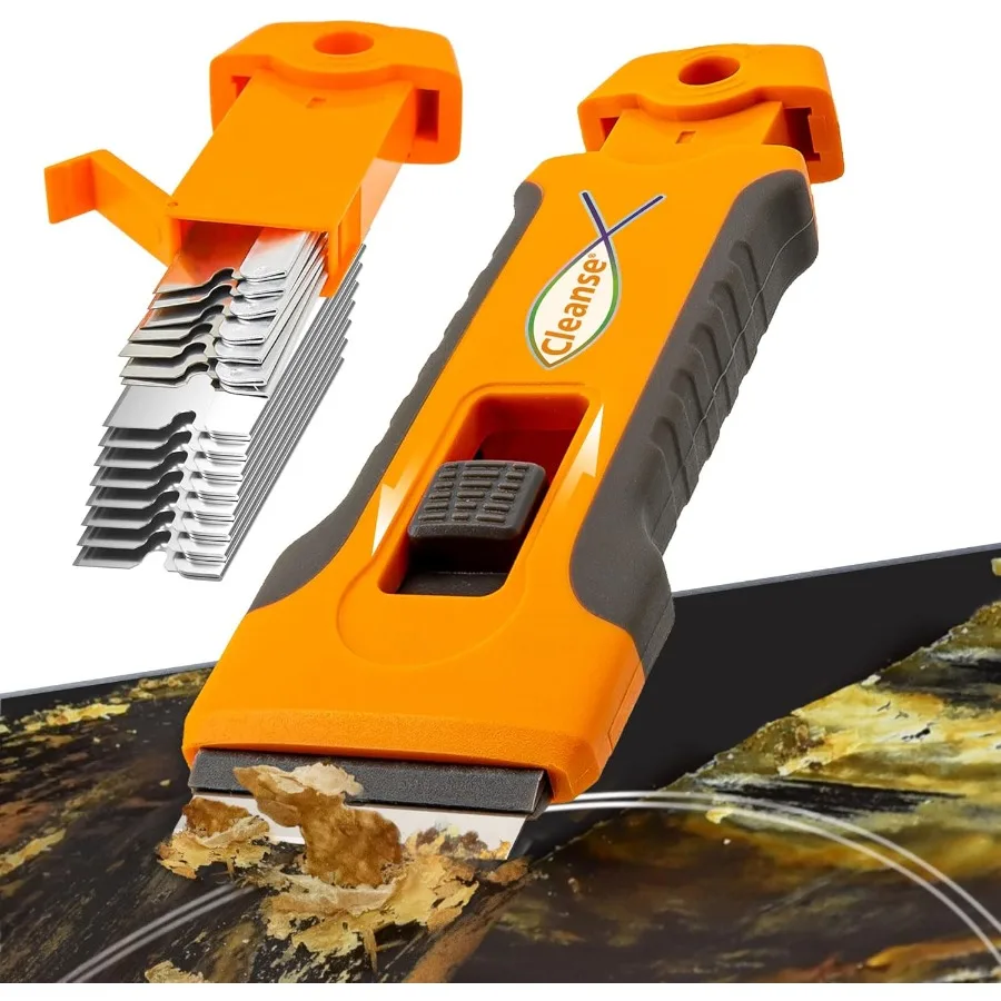 Razor Blade Scraper Tool with 15pcs Extra Blades for Efficient Glass Cleaning Ideal for Oven Door Glass Top Stove Cooktop and P
Razor Blade Scraper Tool with 15pcs Extra Blades for Efficient Glass Cleaning Ideal for Oven Door Glass Top Stove Cooktop and P