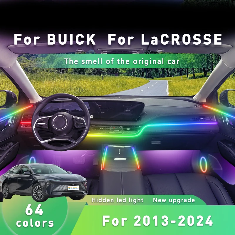 FILIPLI For BUICK LaCROSSE For 2013-2024 Multi Color Mood Atmosphere Decoration Car Interior LED Strips With Bluetooth Control
FILIPLI For BUICK LaCROSSE For 2013-2024 Multi Color Mood Atmosphere Decoration Car Interior LED Strips With Bluetooth Control