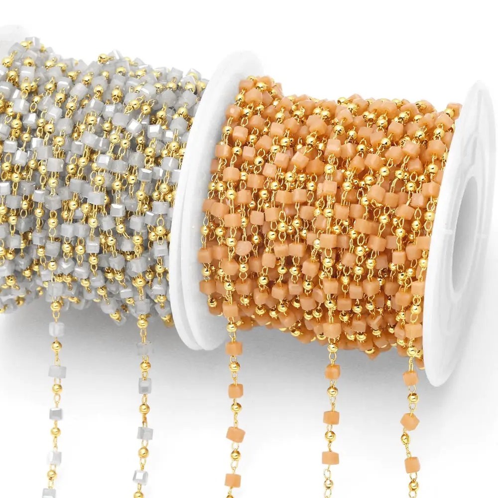 OCESRIO 10M Cube Crystal Chain for Bracelets DIY Genuine Gold Plated Brass Handmade Supplies for Jewelry cana052
OCESRIO 10M Cube Crystal Chain for Bracelets DIY Genuine Gold Plated Brass Handmade Supplies for Jewelry cana052
