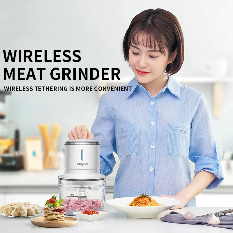 200W Wireless Meat Grinder Mixer Electric Small Multi-function Minced Food Supplement Cooking Machine Peeling Garlic Slicer
200W Wireless Meat Grinder Mixer Electric Small Multi-function Minced Food Supplement Cooking Machine Peeling Garlic Slicer