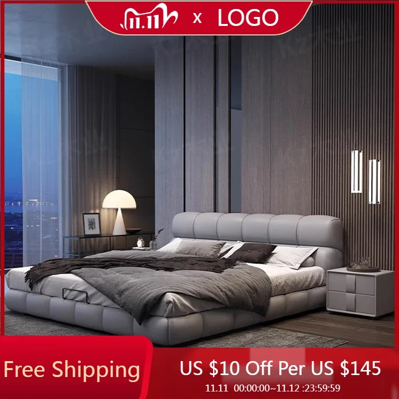 Double Leather Bed Modern Luxury Puff Headboards Unique Bed Storage Upholstery Somieres Y Marcos De Cama Bedroom Furniture
Double Leather Bed Modern Luxury Puff Headboards Unique Bed Storage Upholstery Somieres Y Marcos De Cama Bedroom Furniture