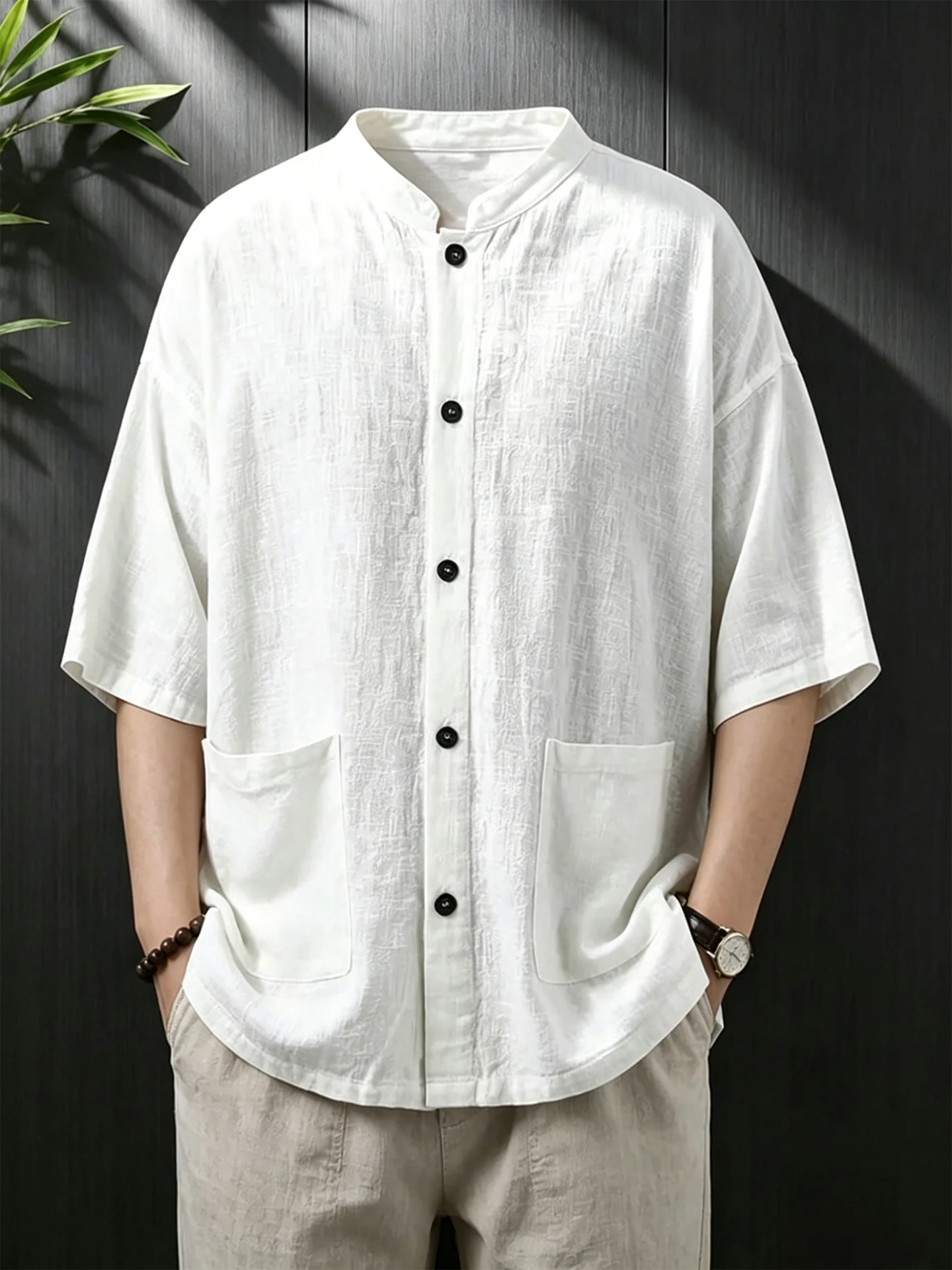 Loose Cotton Linen Short Sleeve Shirt Chinese Style Casual Breathable Summer Open Cardigan Men's Shirt Half Sleeve Tang Costume
Loose Cotton Linen Short Sleeve Shirt Chinese Style Casual Breathable Summer Open Cardigan Men's Shirt Half Sleeve Tang Costume