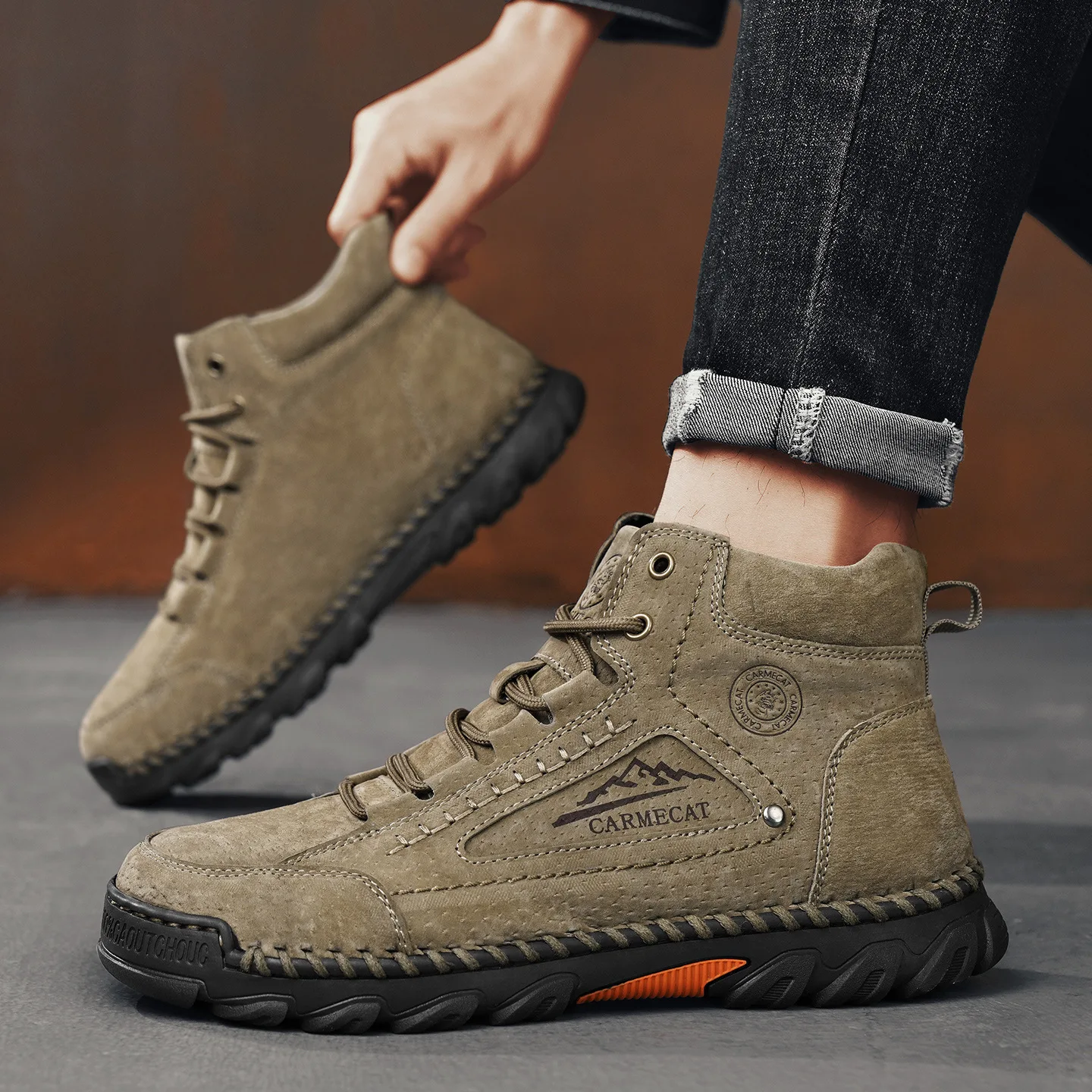 High-End Men's High-Top Boots Fall Winter Faion Warm Anti-Slip Soft Bot All-Match Fce Lined Work oes
High-End Men's High-Top Boots Fall Winter Faion Warm Anti-Slip Soft Bot All-Match Fce Lined Work oes