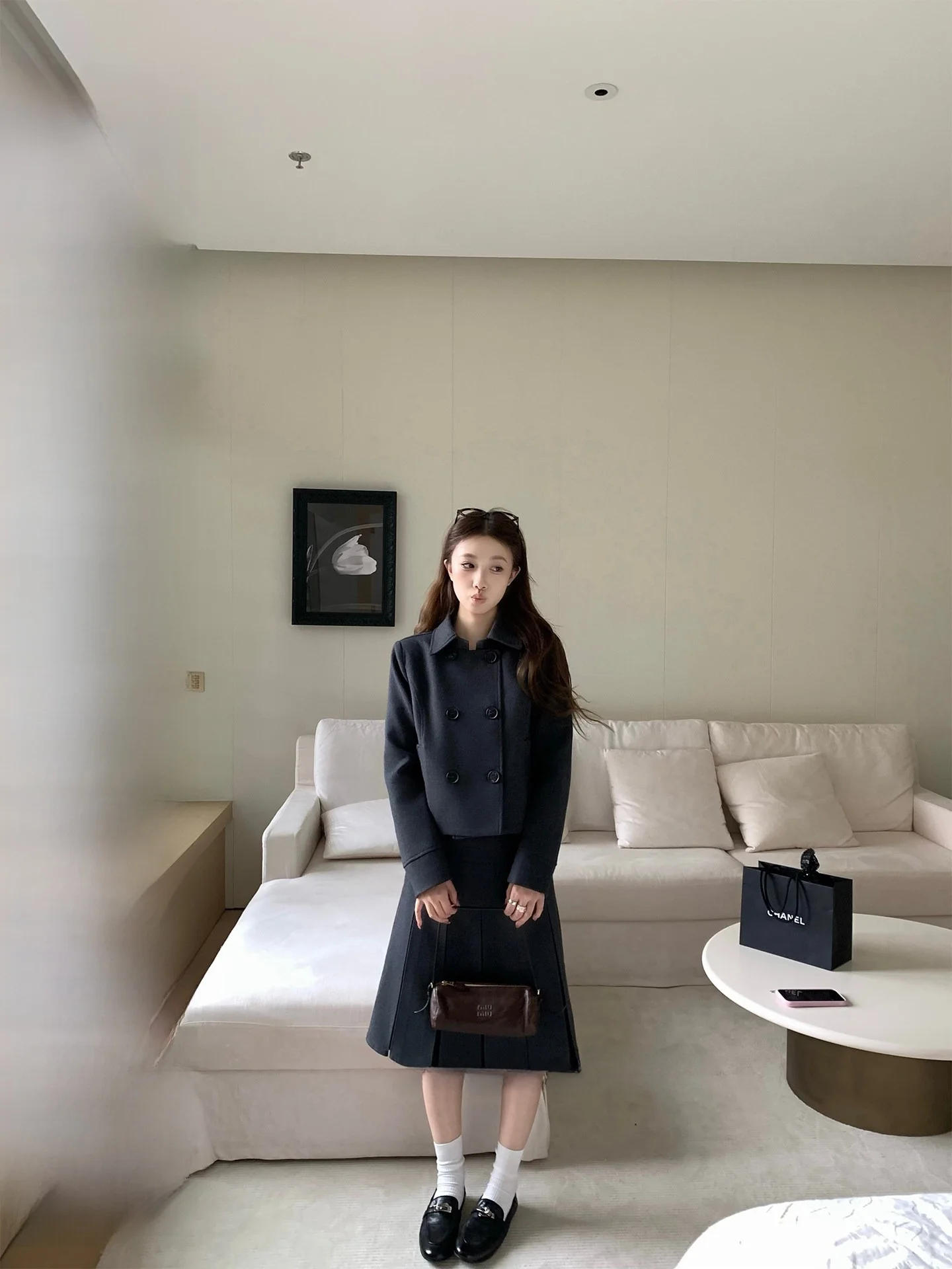 Chestnut Cocoa Grey Berlin Academy Vintage Double Button Coat A-Line Pleated Skirt Set Women's Casual Warm Long Sleeve Coat
Chestnut Cocoa Grey Berlin Academy Vintage Double Button Coat A-Line Pleated Skirt Set Women's Casual Warm Long Sleeve Coat