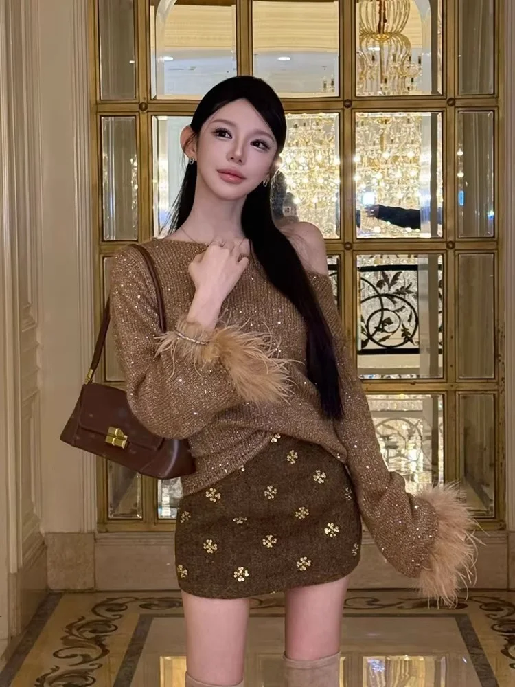 Heavy Embellishment Long Sleeve Women's Set with Shiny Half Skirt Spring Summer Design Sense Sequin Long Sleeve Upper Body Sk...
Heavy Embellishment Long Sleeve Women's Set with Shiny Half Skirt Spring Summer Design Sense Sequin Long Sleeve Upper Body Sk...