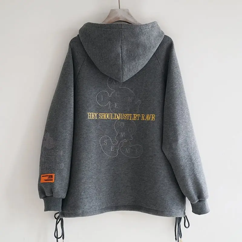 plus Size Hooded Embroidered Fleece Women's Jacket Loose Fit Long Sleeve Sweatshirt Cardigan Style Autumn Winter Cotton Coat
plus Size Hooded Embroidered Fleece Women's Jacket Loose Fit Long Sleeve Sweatshirt Cardigan Style Autumn Winter Cotton Coat