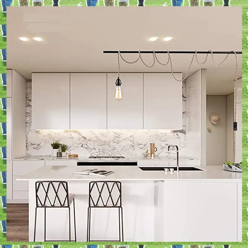 FTS Pendant Light Cord,Hanging Light Kit With Switch Plug In,15FT Jute Rope Hang Lamp,Industrial Pendant Light Set-US Plug
FTS Pendant Light Cord,Hanging Light Kit With Switch Plug In,15FT Jute Rope Hang Lamp,Industrial Pendant Light Set-US Plug