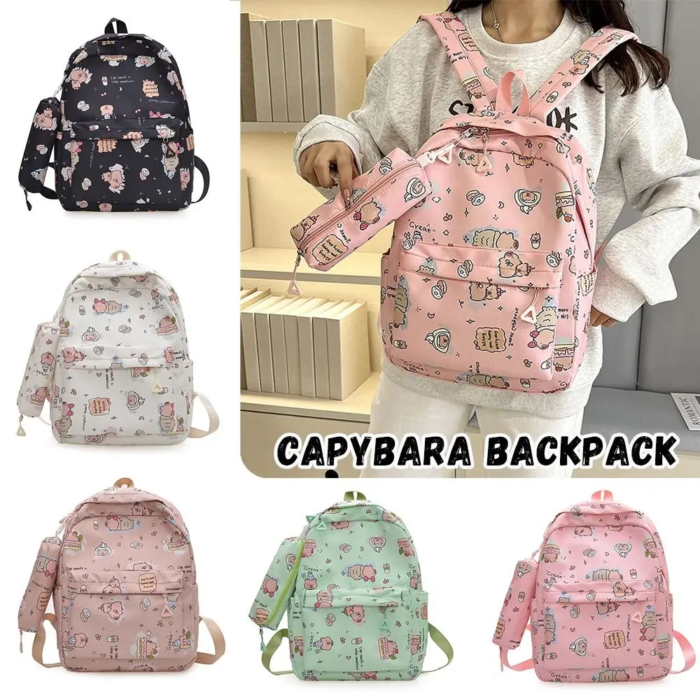 High Quality Nylon Capybara Backpack Large Capacity Capybara Schoolbag Lightweight Alleviate Burden Bookbags Back To School
High Quality Nylon Capybara Backpack Large Capacity Capybara Schoolbag Lightweight Alleviate Burden Bookbags Back To School