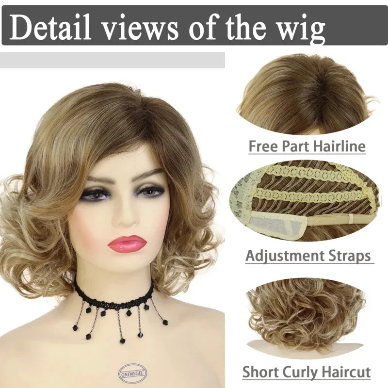 Short Synthetic Wigs for Women Light Brown Curly Hair Female Cosplay Costume Family Party Halloween Daily Use Mommy Wig PL2b;3's
Short Synthetic Wigs for Women Light Brown Curly Hair Female Cosplay Costume Family Party Halloween Daily Use Mommy Wig PL2b;3's