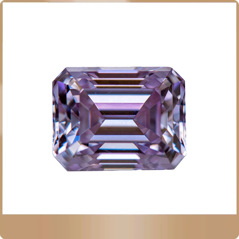 Moissanite Diamond Light Purple Color Emerald Cut Lab Grown Gemstone Woman Charms Advanced Jewelry Making with GRA Certificate
Moissanite Diamond Light Purple Color Emerald Cut Lab Grown Gemstone Woman Charms Advanced Jewelry Making with GRA Certificate