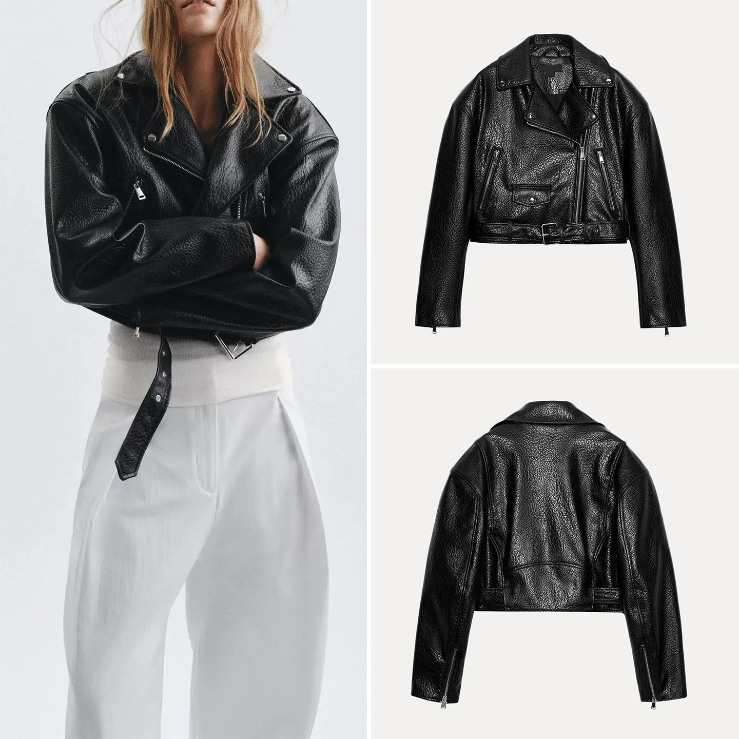 Women's Fashion Motorcycle Style Long Sleeve Turn-down Collar Jacket Outerwear 2026 Summer New Arrival Neutral Loose Fit
Women's Fashion Motorcycle Style Long Sleeve Turn-down Collar Jacket Outerwear 2026 Summer New Arrival Neutral Loose Fit