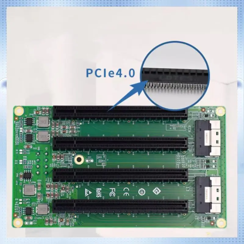 A82Q-2 Порт SFF-8654 на 4 слота Pcie X16 Адаптер Pcie X16 Плата расширения слота с 8-контактным разъемом питания
A82Q-2 Порт SFF-8654 на 4 слота Pcie X16 Адаптер Pcie X16 Плата расширения слота с 8-контактным разъемом питания