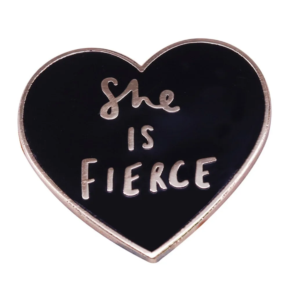 Tough Spirit Black Heart Metal Enamel Brooch Women Equality Statement Lapel Pin Clothing Bag Accessory For Feminism Lovers
Tough Spirit Black Heart Metal Enamel Brooch Women Equality Statement Lapel Pin Clothing Bag Accessory For Feminism Lovers