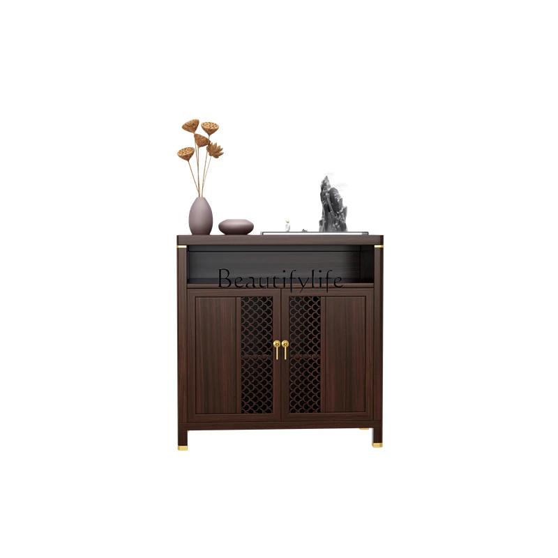 New Chinese ebony modern simple restaurant solid wood small side cabinet storage
New Chinese ebony modern simple restaurant solid wood small side cabinet storage