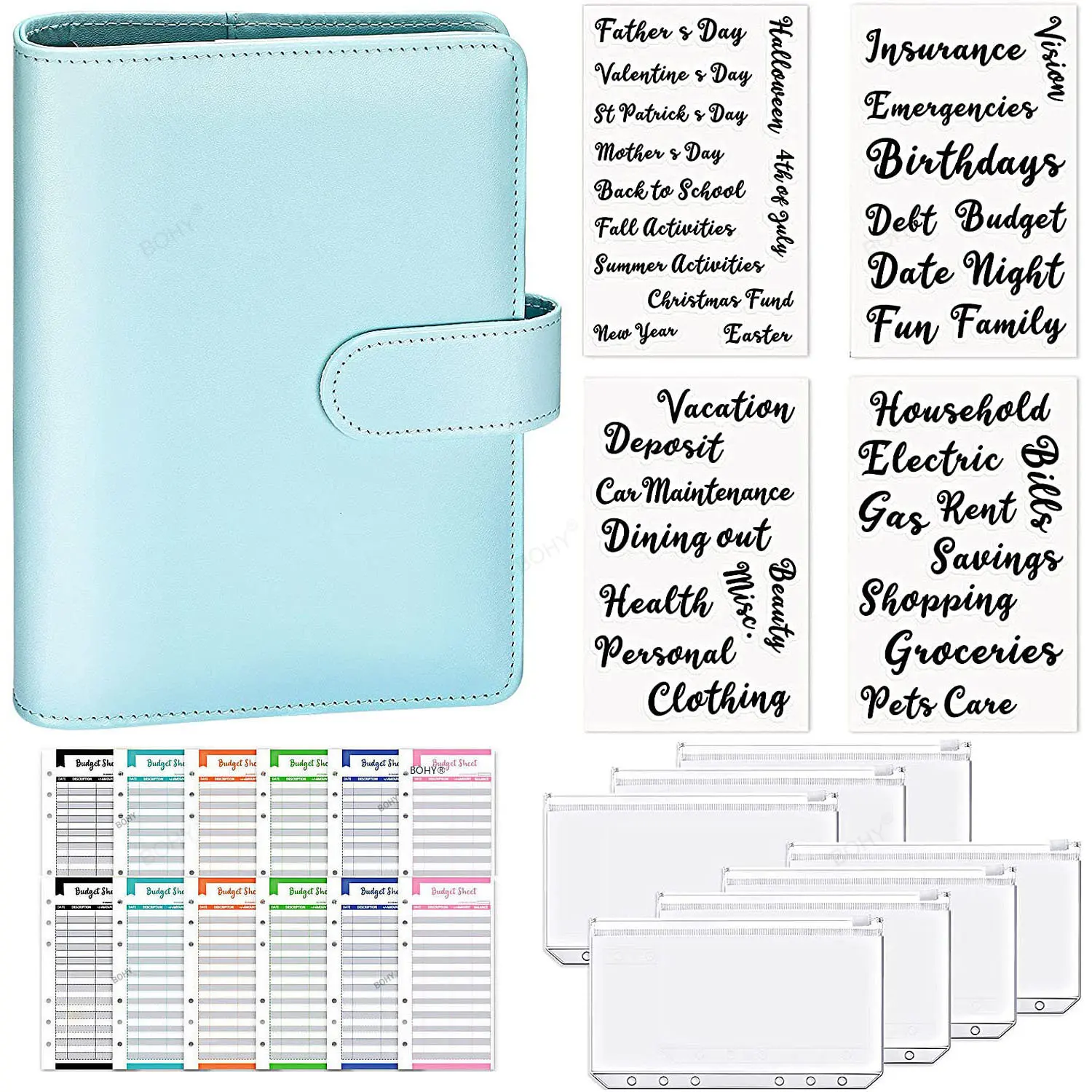 A6 Folder Binder Zipper Money Saving Envelope 6 Hole Binder Budget Planner Notebook Covers without Pockets Plastic
A6 Folder Binder Zipper Money Saving Envelope 6 Hole Binder Budget Planner Notebook Covers without Pockets Plastic