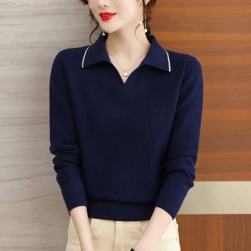 Spring Autumn All-match Solid Sweaters Streetwear Fashion Loose Pullovers Korean Long Sleeve V-Neck Casual Knitted Tops B39
Spring Autumn All-match Solid Sweaters Streetwear Fashion Loose Pullovers Korean Long Sleeve V-Neck Casual Knitted Tops B39