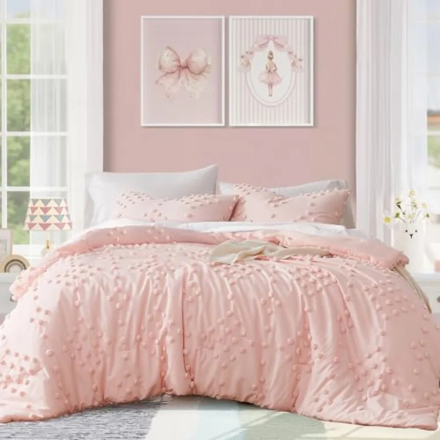 Comforter Set for Girls- 5 Pieces Pom Tufted Bed in A Bag Bedding Sets with Sheets, Pillowcases and Shams, All Season Comforter
Comforter Set for Girls- 5 Pieces Pom Tufted Bed in A Bag Bedding Sets with Sheets, Pillowcases and Shams, All Season Comforter