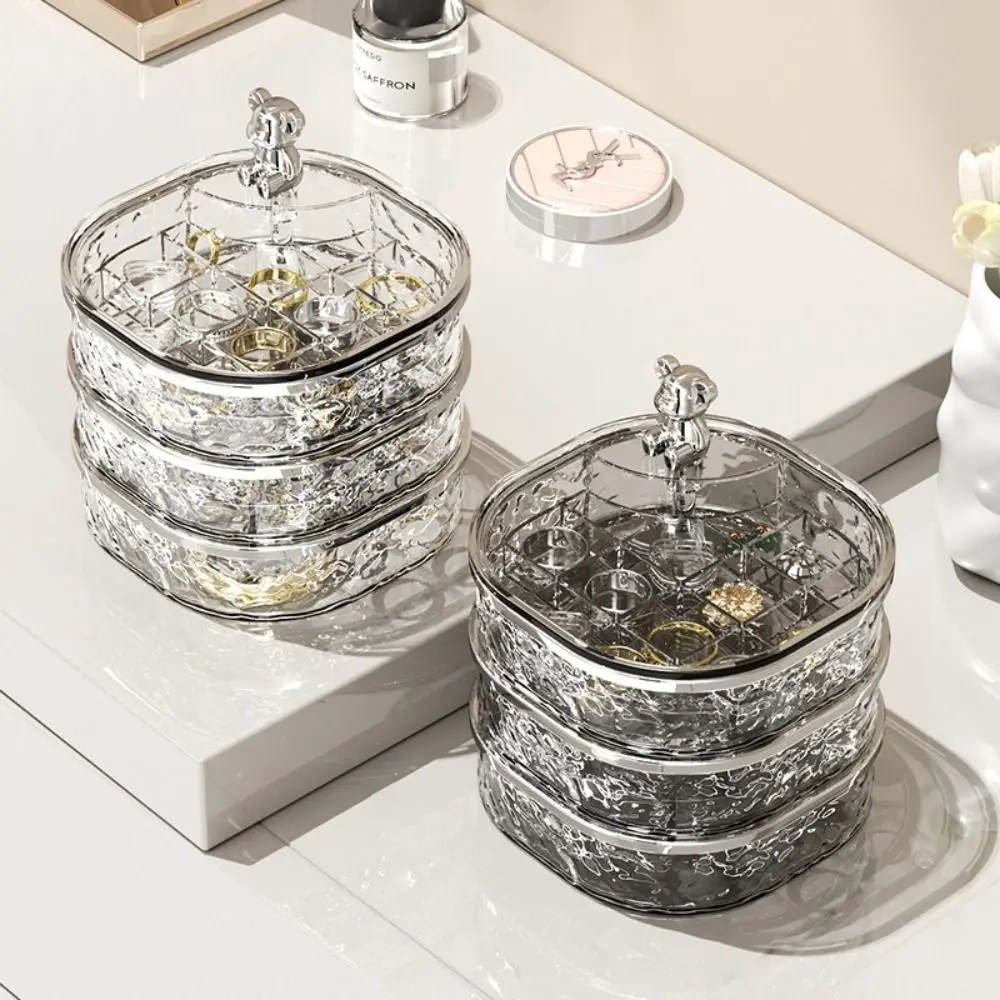 3-layer Bracelet Earring Jewelry Box Rotating INS Makeup Storage Rack Partition Clear Necklace Storage Box Home Decoration
3-layer Bracelet Earring Jewelry Box Rotating INS Makeup Storage Rack Partition Clear Necklace Storage Box Home Decoration