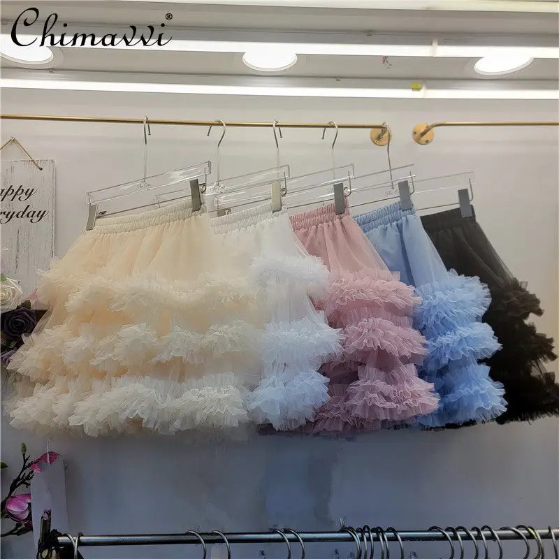 2026 Summer New Fashion High-waisted Princess Cake Dreamy Mesh Sweet Mini Skirt Elegant Fairy Lady Party Short Skirt Women
2026 Summer New Fashion High-waisted Princess Cake Dreamy Mesh Sweet Mini Skirt Elegant Fairy Lady Party Short Skirt Women