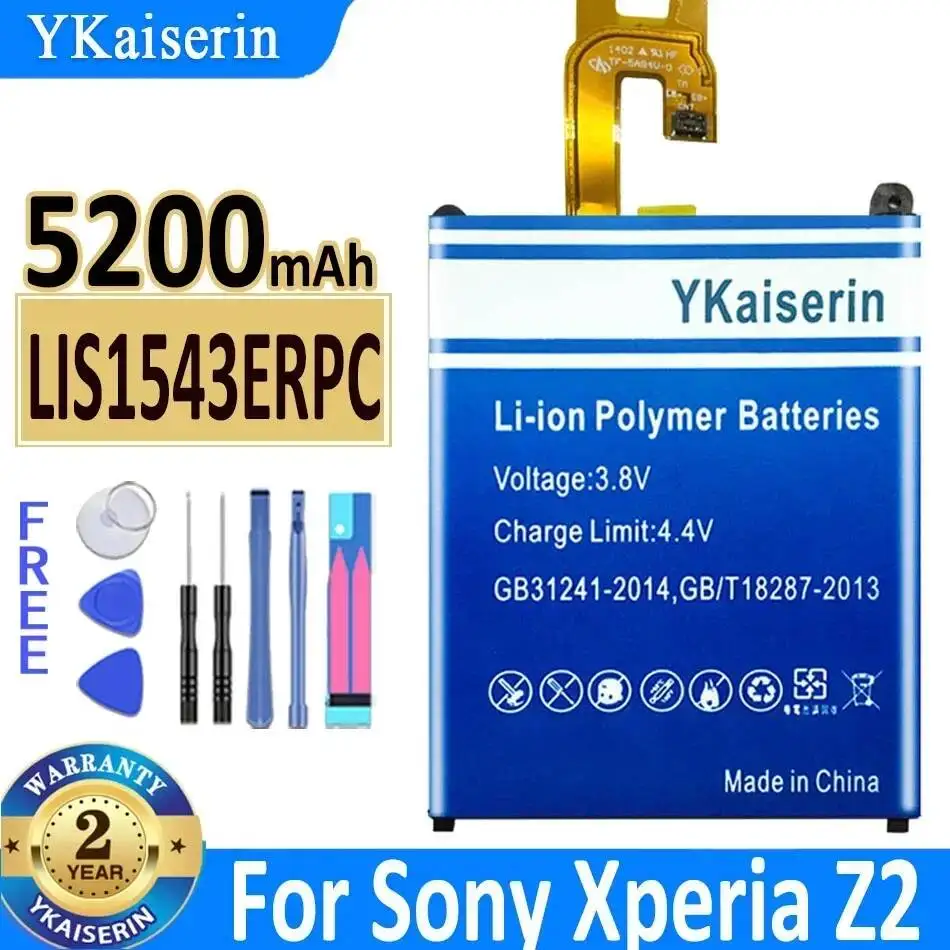 Mobile Phone Battery LIS1543ERPC 5200mAh For Sony Xperia Z2 L50 L50w Sirius SO-03 D6503 D6502
Mobile Phone Battery LIS1543ERPC 5200mAh For Sony Xperia Z2 L50 L50w Sirius SO-03 D6503 D6502