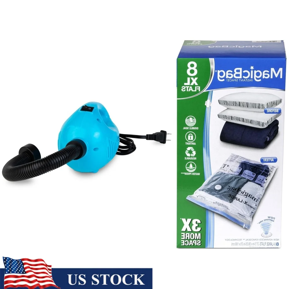 MagicBag XL Flat Space Saver Вакуумные пакеты для хранения, 8 упаковок герметичных компрессионных пакетов с удобным захватом, слайдер, шкаф для хранения в гараже
MagicBag XL Flat Space Saver Вакуумные пакеты для хранения, 8 упаковок герметичных компрессионных пакетов с удобным захватом, слайдер, шкаф для хранения в гараже