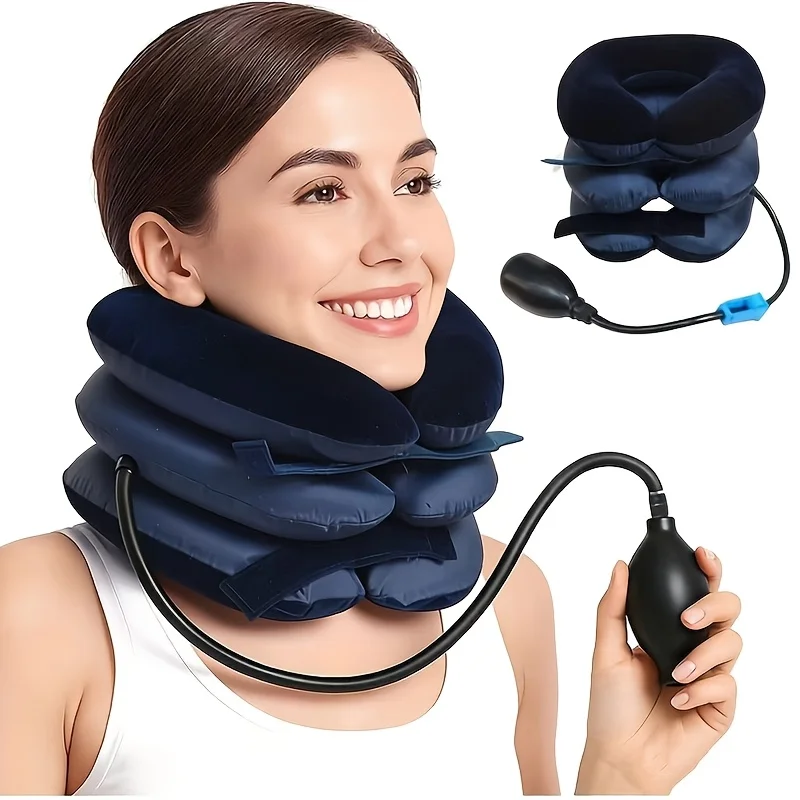 Inflatable Cervical Neck Traction Device Portable Adjustable Neck Pain Relief Collar for Travel & Home Use Collar Pain Relief
Inflatable Cervical Neck Traction Device Portable Adjustable Neck Pain Relief Collar for Travel & Home Use Collar Pain Relief