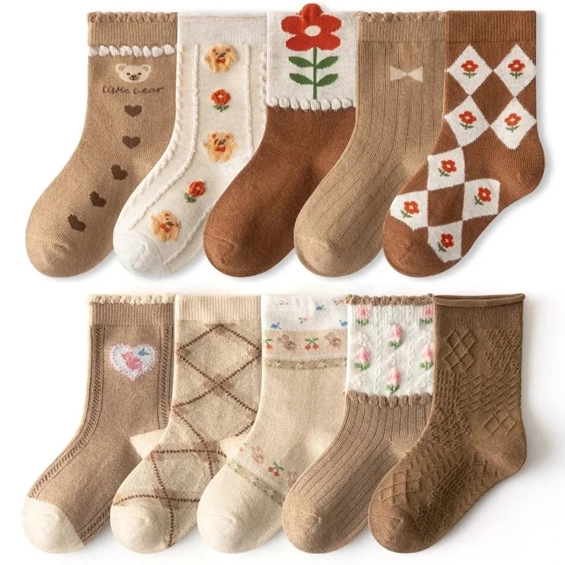5 Pairs Spring Autumn Kids Medium Socks Cotton Princess Girls Socks Flowers Cartoon Pattern Children Baby Clothing Accessories
5 Pairs Spring Autumn Kids Medium Socks Cotton Princess Girls Socks Flowers Cartoon Pattern Children Baby Clothing Accessories