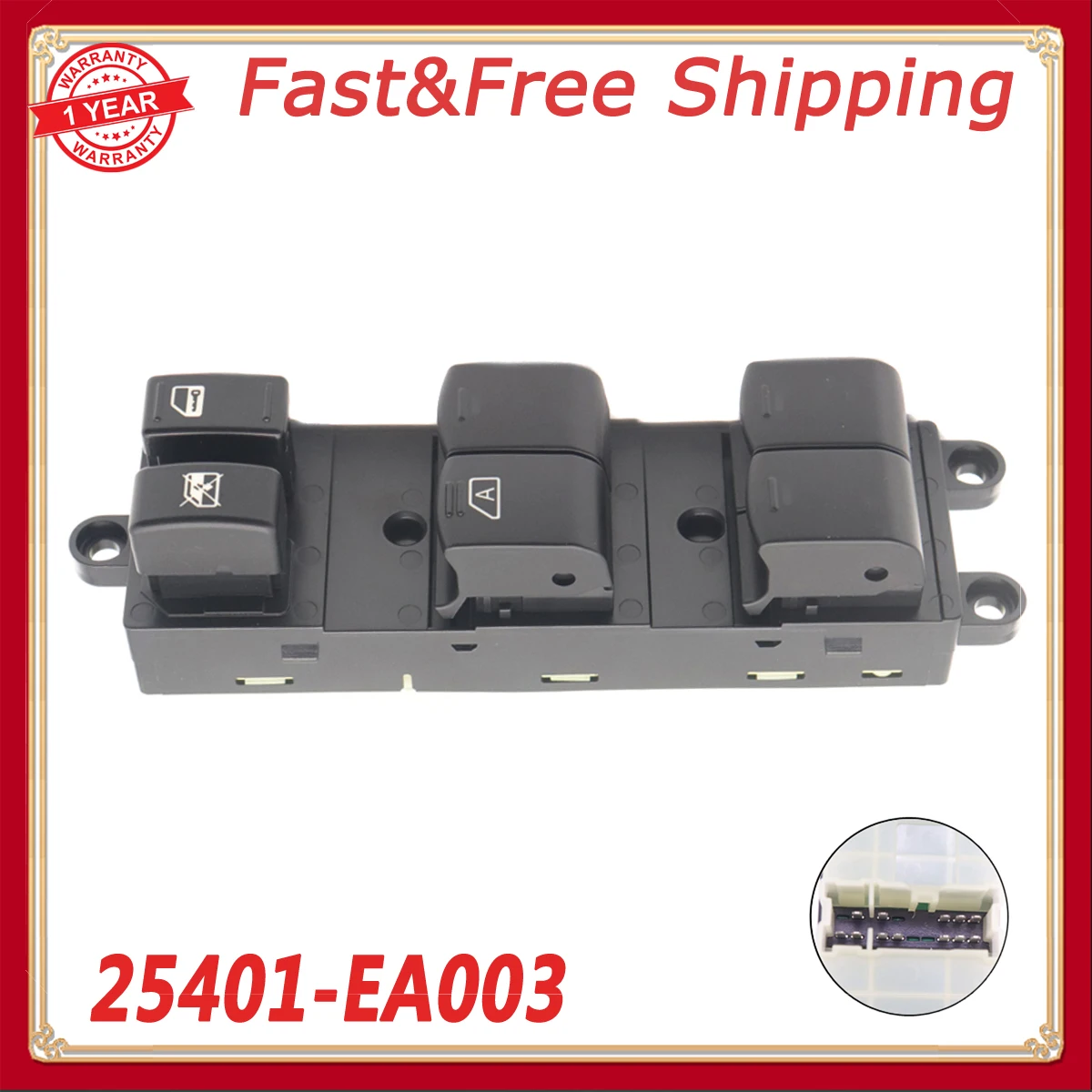 New Car Power Window Master Control Switch 25401-EA003 25401-ET000 25401-EA003 SW11447 Y0269
New Car Power Window Master Control Switch 25401-EA003 25401-ET000 25401-EA003 SW11447 Y0269