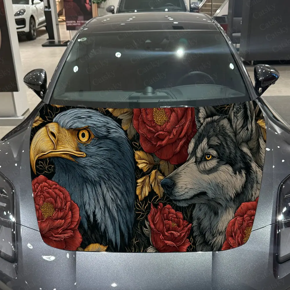 Eagle-Wolf Rose Realistic Dominant PVC Car Hood Wraps, Self-Adhesive Waterproof Car Bonnet Decal Sticker, Car Decoration Protect
Eagle-Wolf Rose Realistic Dominant PVC Car Hood Wraps, Self-Adhesive Waterproof Car Bonnet Decal Sticker, Car Decoration Protect