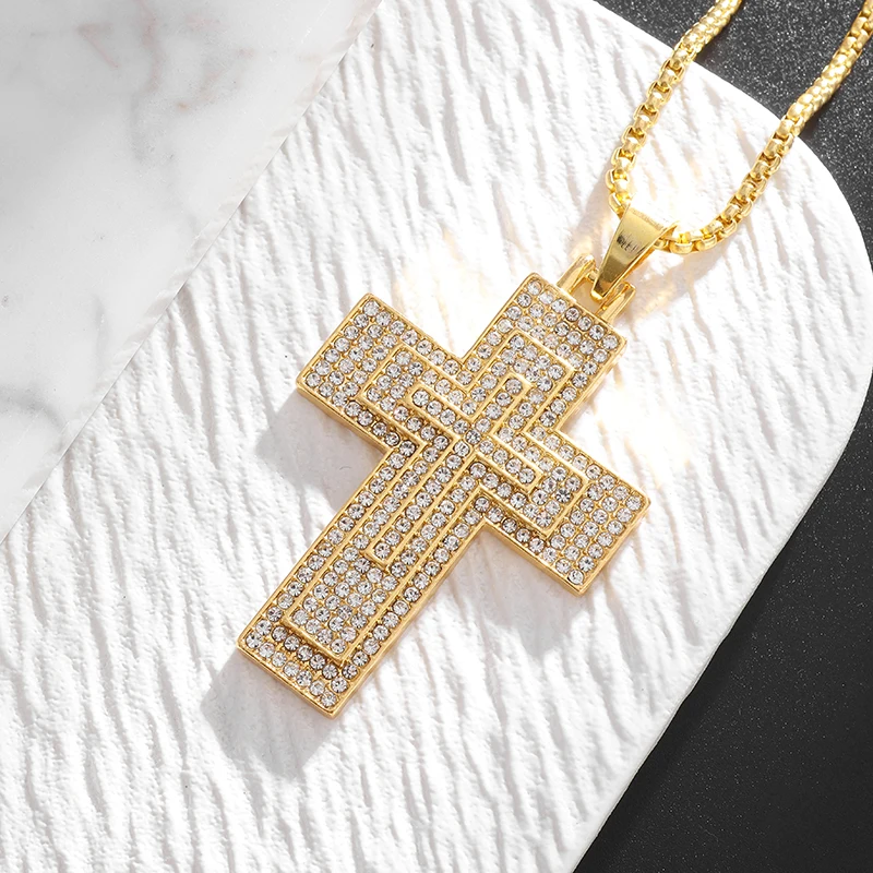 Shiny Multi-Layered Zircon Cross Pendant Christian Faith Prayer Necklace for Men Women Fashion Cool Rap Hip Hop Jewelry
Shiny Multi-Layered Zircon Cross Pendant Christian Faith Prayer Necklace for Men Women Fashion Cool Rap Hip Hop Jewelry